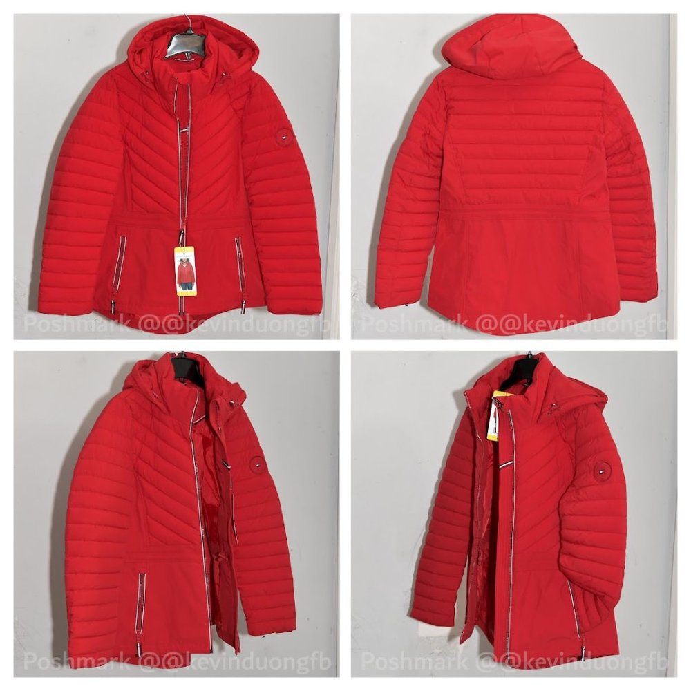 Jacket Tommy Hilfiger Hooded Puffer Stretch Lightweight Women